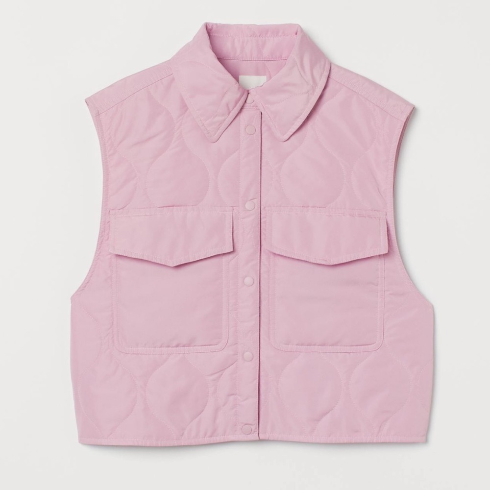 H&M quilted crop vest